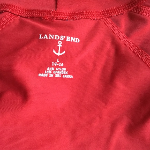 Lands’ End 🌺 Rash Guard Swim Top - Picture 5 of 7